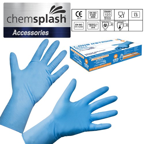 Chemsplash Long n'Strong Nitrile Disposable Glove Chemsplash
